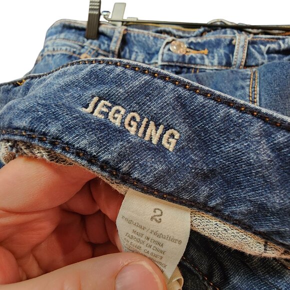 American Eagle Womens Stretch Denim Jeggings Size 2 Blue Skinny Fit - Picture 4 of 4